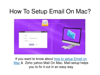 How To Setup Email On Mac?