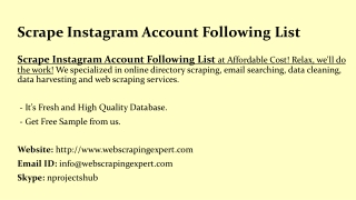 Scrape Instagram Account Following List