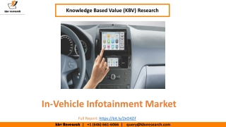In-Vehicle Infotainment Market size is expected to reach $42.7 billion by 2025 - KBV Research