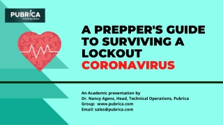 A prepper's guide to surviving a lockout coronavirus – Pubrica