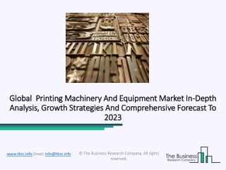 Global Printing Machinery And Equipment Market Emerging Trends