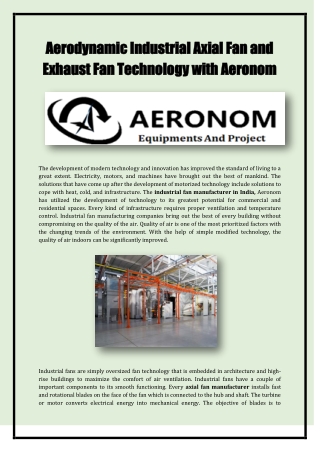Aeronom the Fresh Air Unit Manufacturer in Delhi
