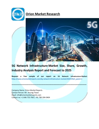 5G Network Infrastructure Market Industry Size, Trends, Growth and Forecast 2025