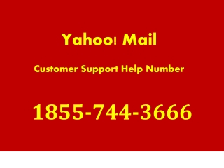 Yahoo Mail Customer Help Number 1855=744=3666