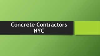 Concrete contractors NYC