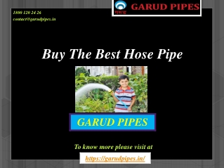 Buy The Best Hose Pipe