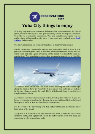 Yuba City things to enjoy