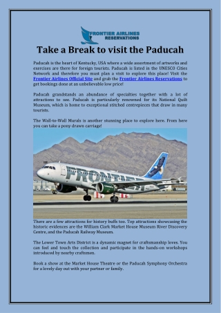 Take a Break to visit the Paducah
