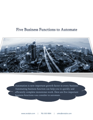 Five Business Functions to Automate