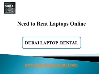 Need to Rent Laptops Online?