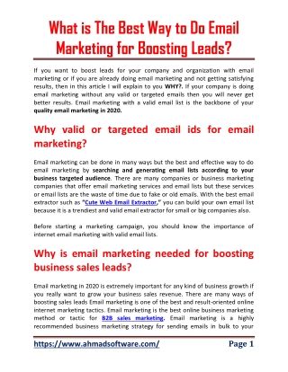 What is The Best Way to Do Email Marketing for Boosting Leads