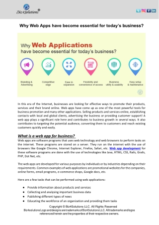 Why web apps have become essential for today's business