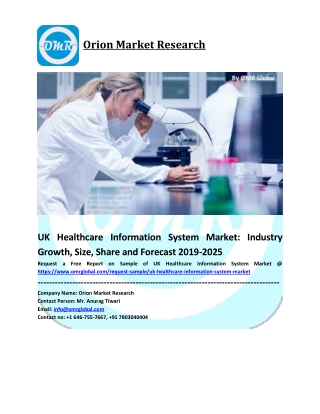 UK Healthcare Information System Market Size, Share, Analysis, Industry Report and Forecast to 2025