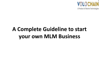 A Complete Guideline to start your own MLM Business