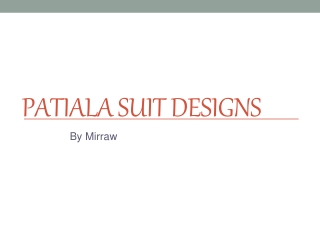 Patiala suit | Mirraw