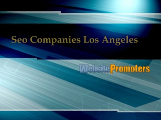 Seo Companies Los Angeles