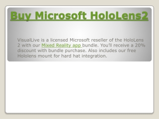 Buy Microsoft HoloLens2