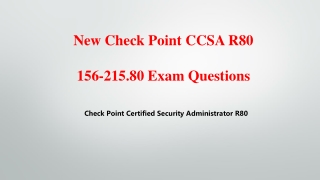 Real 156-215.80 Questions Check Point CCSA R80 V9.02 Killtest