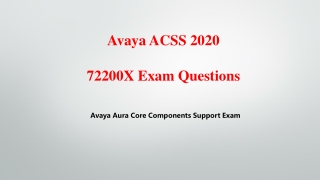 Real 72200X Questions Avaya Aura Core Components Support Exam V9.02 Killtest