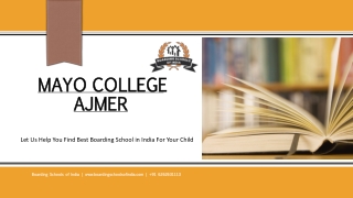 Top Boarding School in Ajmer, Mayo College