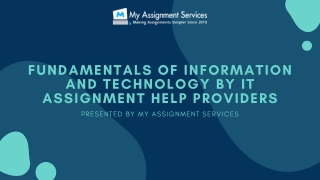Fundamentals Of Information And Technology By IT Assignment Help Providers