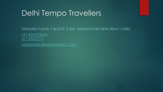 Tempo traveller on rent delhi