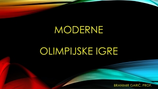 Moderne Olimijske igre - TZK