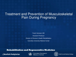 Treatment and Prevention of Musculoskeletal Pain During Pregnancy