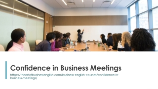 Confidence in Business Meetings