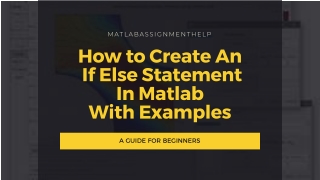 How to Create An If Else Statement In Matlab With Examples