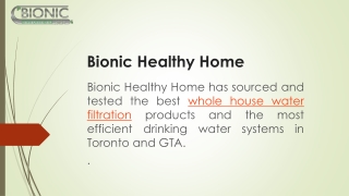 Whole house water filter| Water Filtration products Toronto