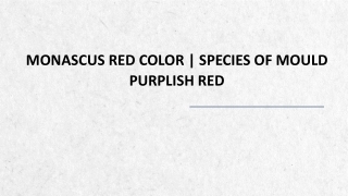 Monascus Red Color | Species Of Mould Purplish Red