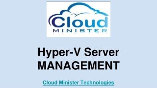 Hyper-V Server MANAGEMENT