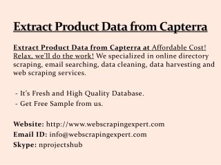 Extract Product Data from Capterra