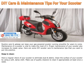 DIY Care & Maintenance Tips For Your Scooter