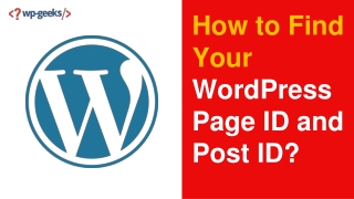 How to Find Your WordPress Page ID and Post ID?