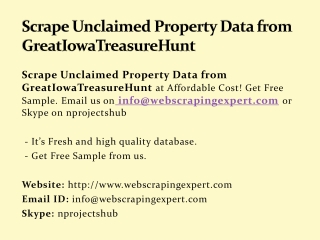 Scrape Unclaimed Property Data from GreatIowaTreasureHunt