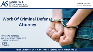 Work Of Criminal Defense Attorney