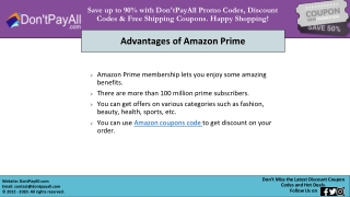 Benefits of Amazon Prime Membership