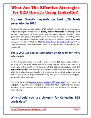 What are the effective strategies for B2B growth using LinkedIn