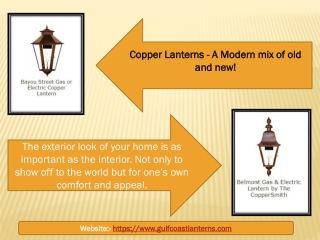 Copper Lanterns - A Modern mix of old and new!