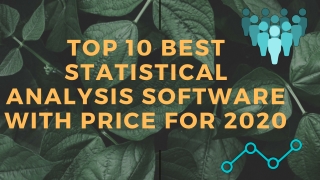 Top 10 best Statistical Analysis Software with price for 2020