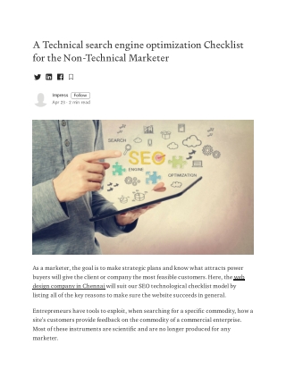 A Technical search engine optimization Checklist for the Non-Technical Marketer