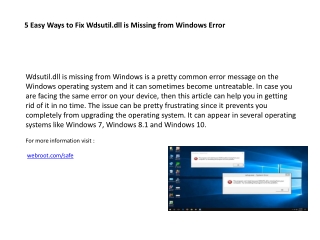 5 Easy Ways to Fix Wdsutil.dll is Missing from Windows Error