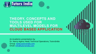 The theory, concepts and tools used for multilevel models for cloud based application- TutorsIndia.com