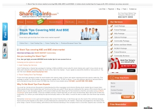 Stock Tips | Stock Market Trading Tips | Share Market