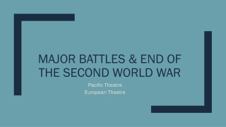 Major Battles end WWII