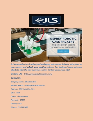 Case Packers | Jlsautomation.com (JLS Automation)