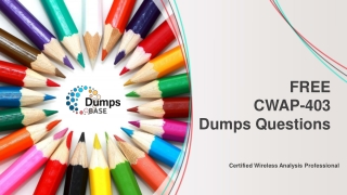 CWNP CWAP-403 Free Dumps Online V8.02 | DumpsBase