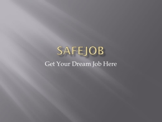 Safejob- Personality Development and Soft Skills